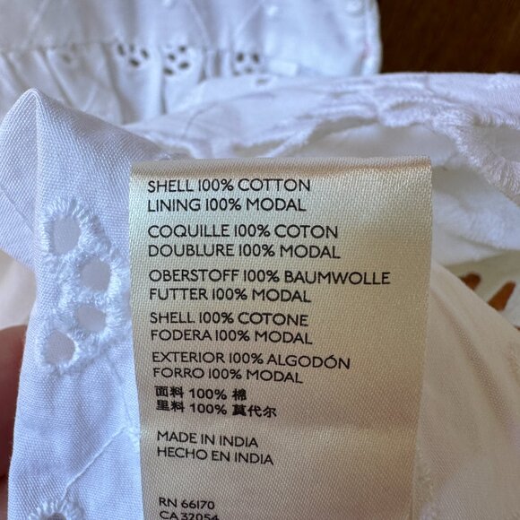 NWT Anthropologie Tallulah White Eyelet Button Front Dress in Women's X-Large - Picture 13 of 15